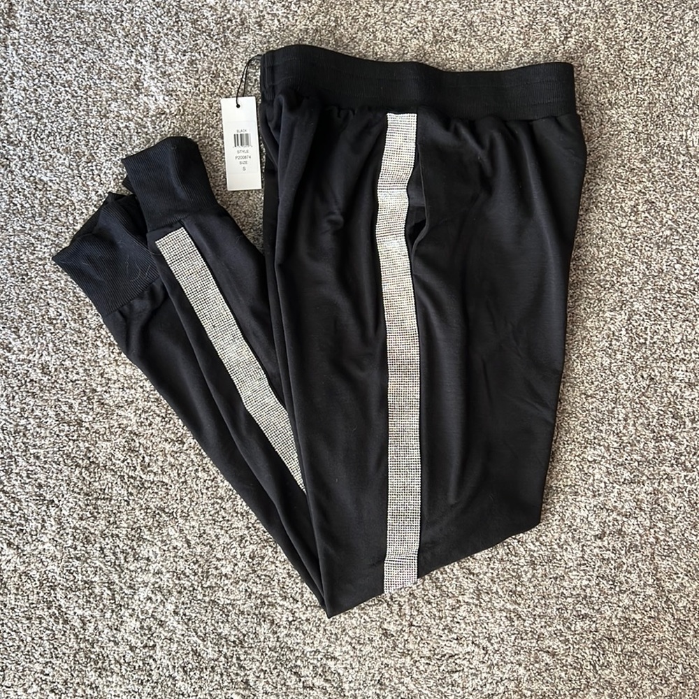 Boutique Jogger with Rhinestone Strip